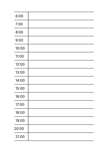 Planning Journalier à Imprimer Gratuitement – PDF