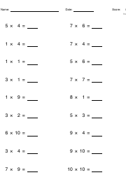 Tables de multiplication et fiches de calcul
