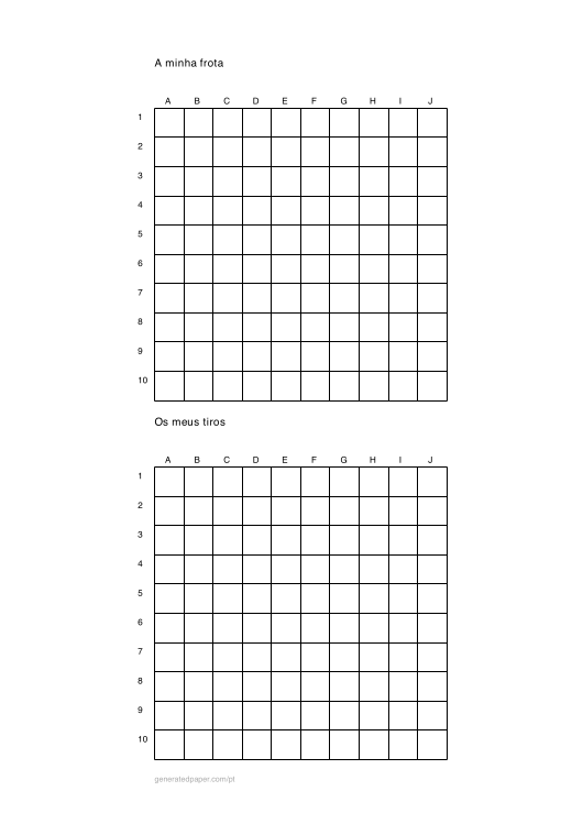 Batalha naval — pré-visualização do PDF para imprimir