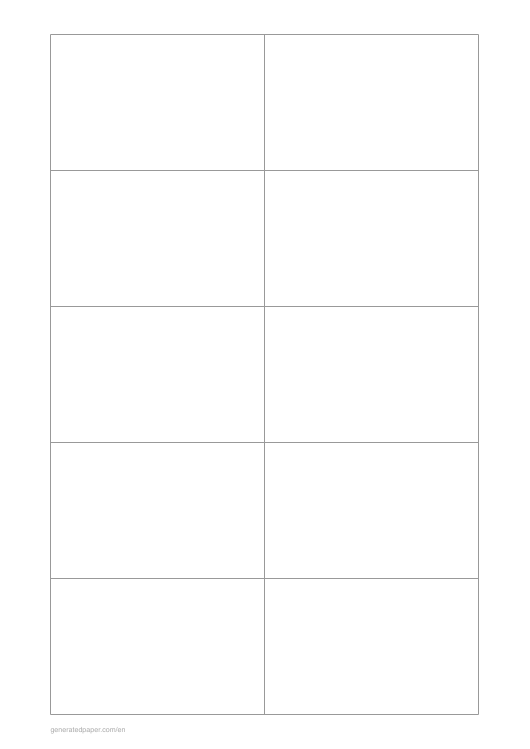10 Biglietti da Visita per Foglio A4 – Taglio Dritto — anteprima del PDF da stampare