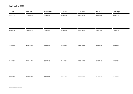 Calendario Mensual para Imprimir – A4 — vista previa del PDF para imprimir