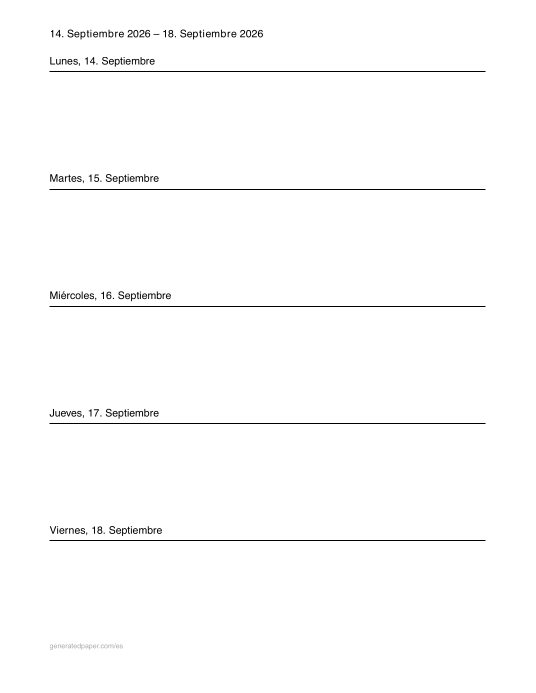 Planificador Semana Laboral – Carta (Lunes a Viernes) — vista previa del PDF para imprimir