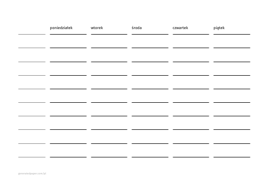 Plan lekcji — podgląd pliku PDF do druku