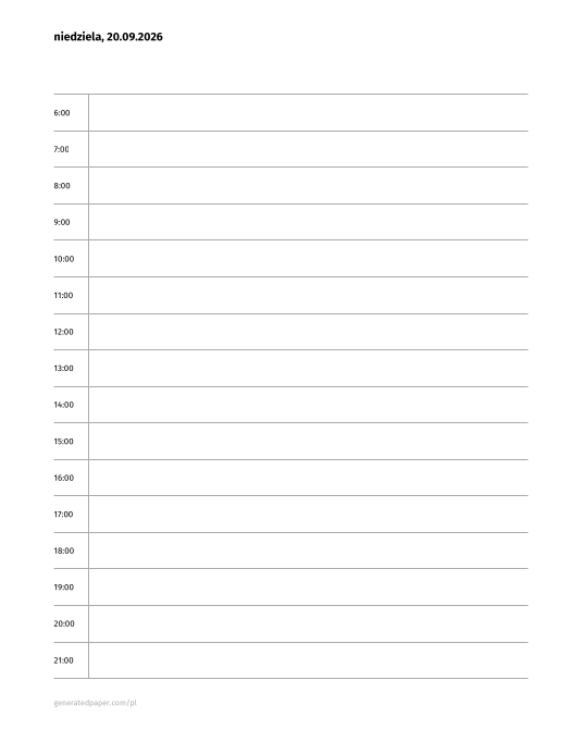 Planer Dzienny – Letter — podgląd pliku PDF do druku