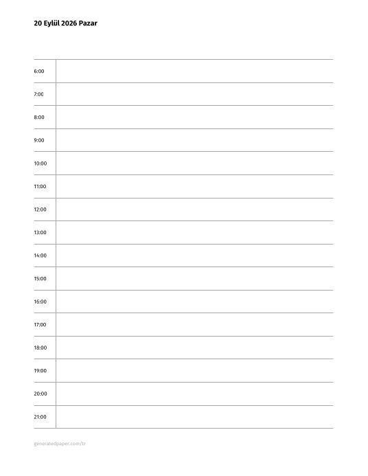 Ücretsiz Yazdırılabilir Günlük Planlayıcı – Letter — yazdırılabilir PDF önizlemesi