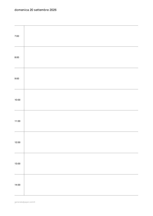 Planner della giornata scolastica – A4 — anteprima del PDF da stampare