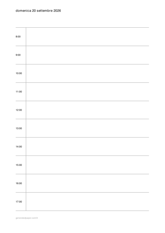 Planner della giornata lavorativa – A4 — anteprima del PDF da stampare