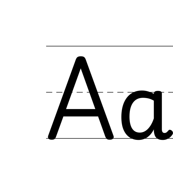 Alfabeto da ricalcare — anteprima del PDF da stampare