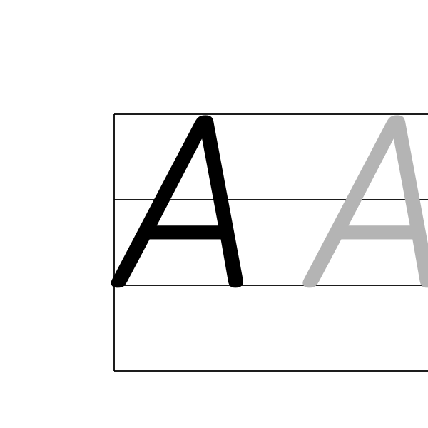 Großbuchstaben in Schreibschrift üben — Vorschau der PDF-Vorlage zum Ausdrucken