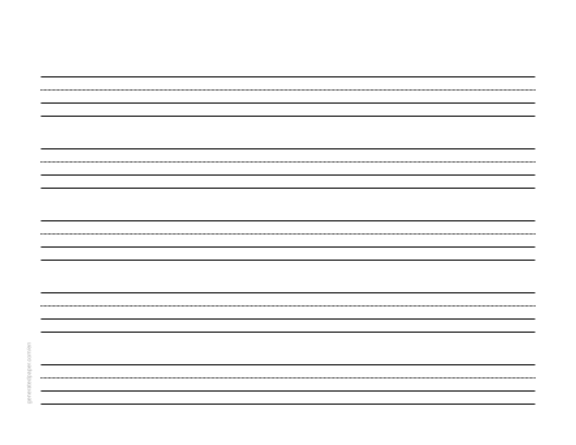 Ruled Paper for Handwriting Practice (US Letter) — printable PDF preview